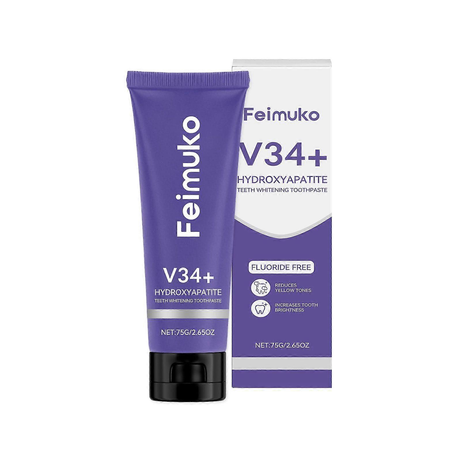 Hydroxyapatite Toothpaste for Advanced Enamel Protection, Intensive Whitening Toothpaste, Fluoride-Free Mint Toothpaste for Sensitive Teeth