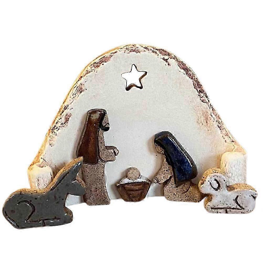 Mini Resin Nativity Table Ornament