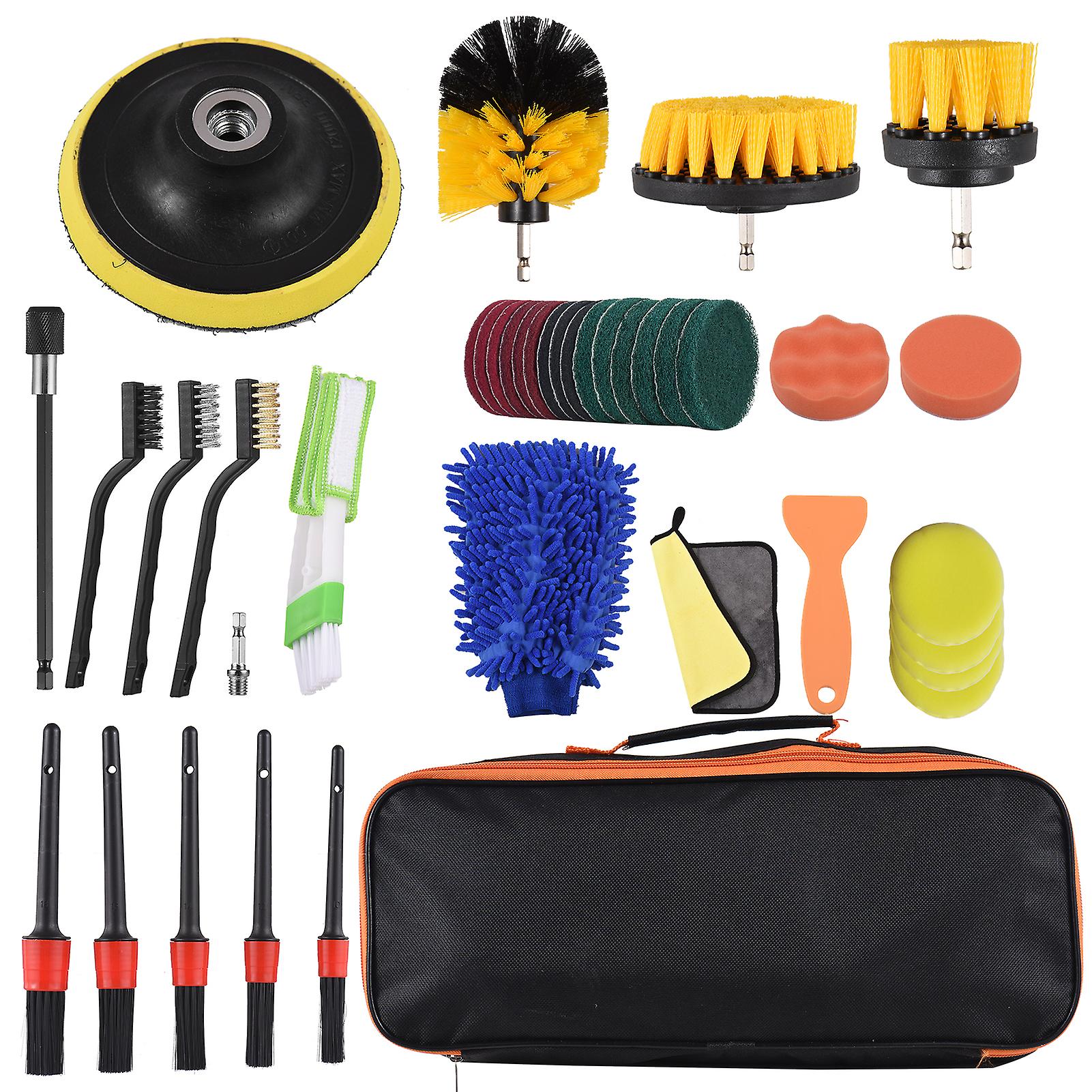 40 Pcs Drill Brush Attachments Car Detailing Brush Kit
