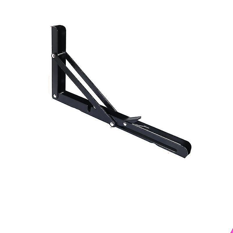 Black 10 Inch Folding Angle Bracket Adjustable Wall Mounted Tool