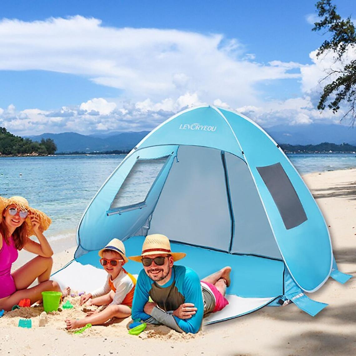 Tente De Plage Extrieure Bord De Mer Rapide Ouverte Tente De Pche Automatique Enfant Pergola Simple Rsistant Aux Intempries(bleu)