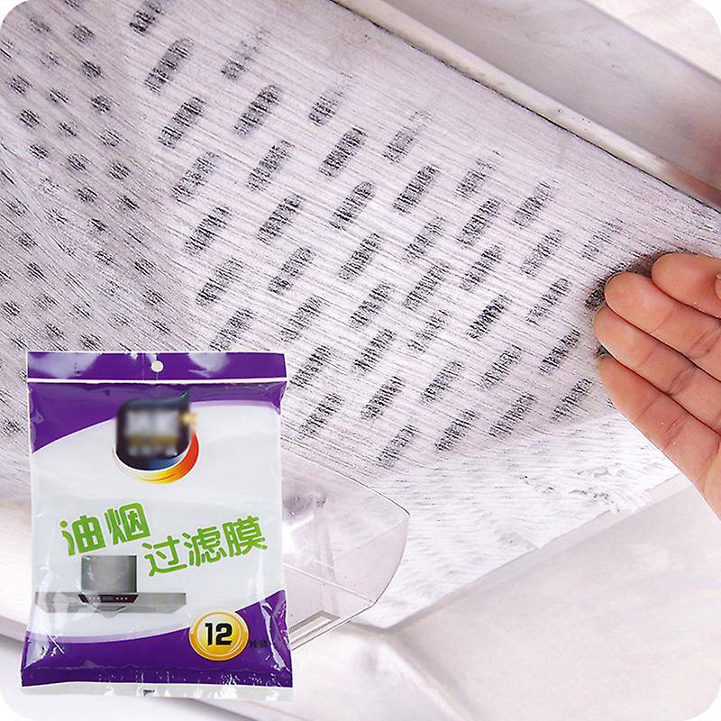 12pcs Cooker Hood Extractor Fan Grease Paper Carbon Filter Kitchen Tools