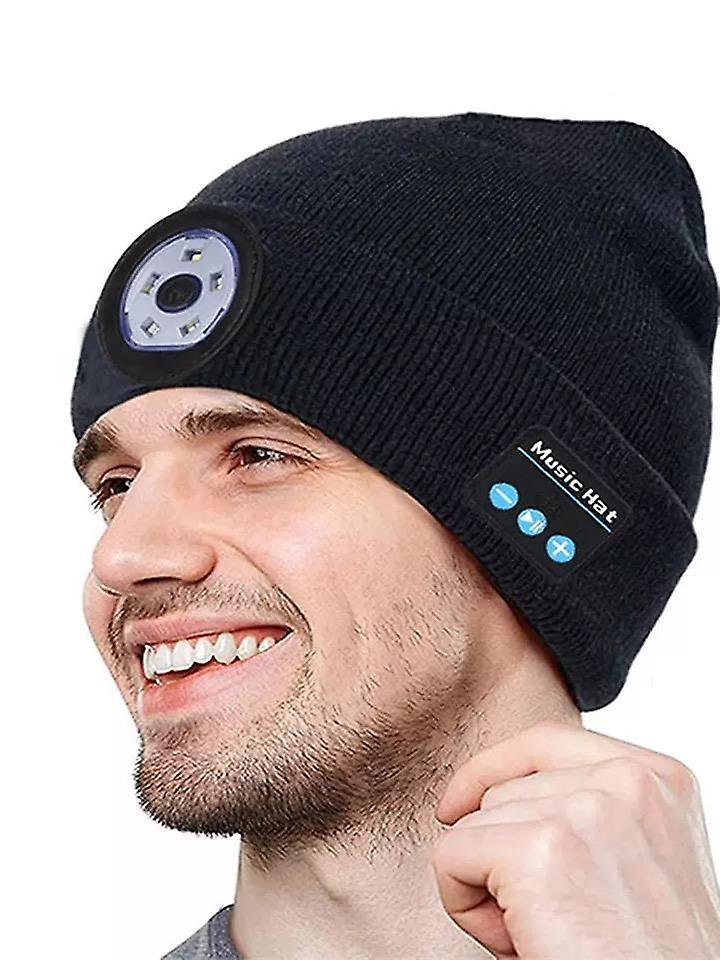 Bluetooth 5.0 Led Stereo Rechargeable Warm Hat