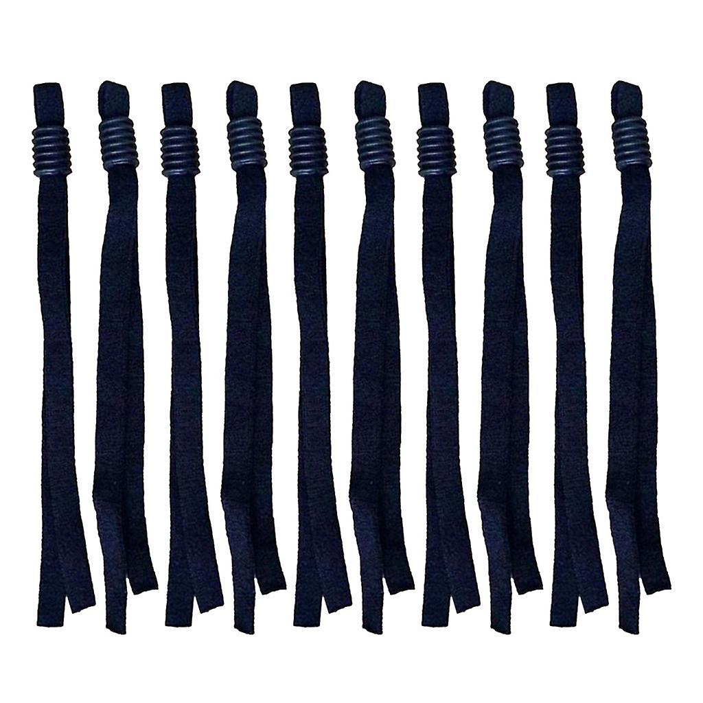 10pcs Cotton Face Mask Ear Grips Extension Hook Adjustable Black