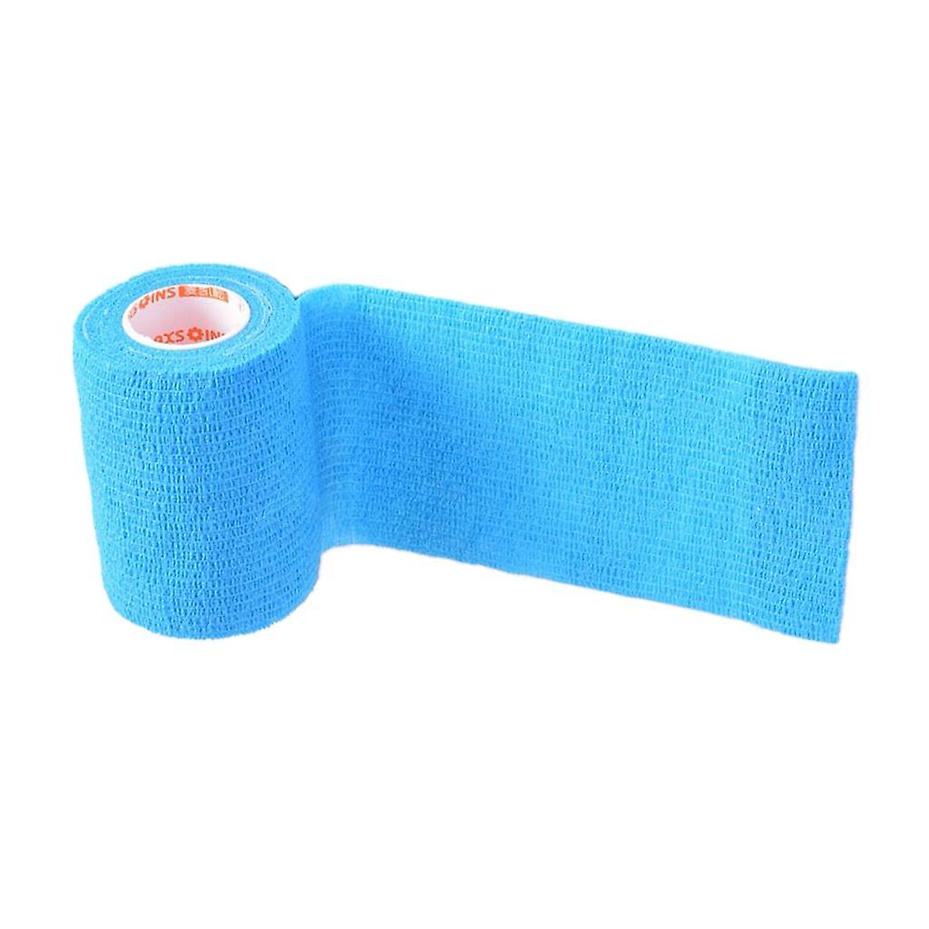 Elastic Non Woven Self Adhesive Cohesive Wrap Bandage Tape Roll Light Blue
