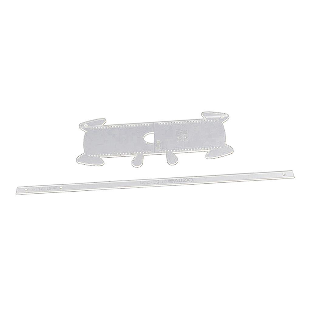 2pcs Dog Pattern Card Holder Case Acrylic Leather Craft Stencil Template