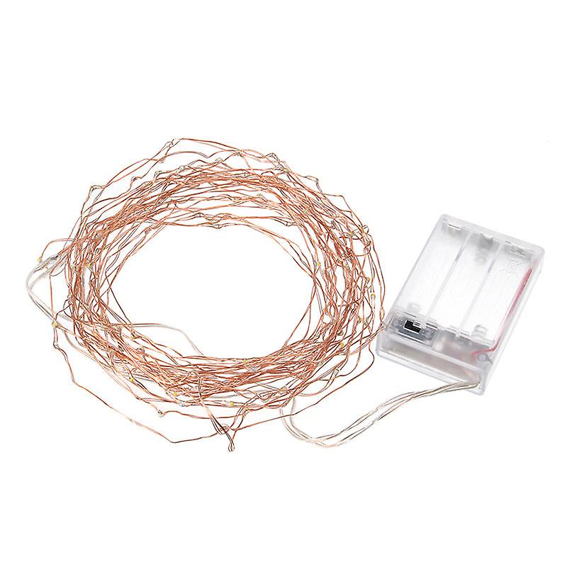 Batteridriven 12m Vattentät Koppartråd Fairy String Lights För Jul Semester Fest Dekor