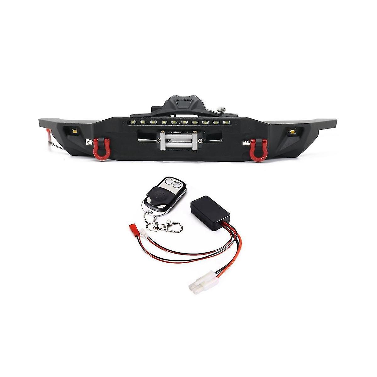 Metal Front Bumper With & Led Lights For Yikong 4083 Yk4083 1/8 Rc Crawler Car Upgrade Parts Access