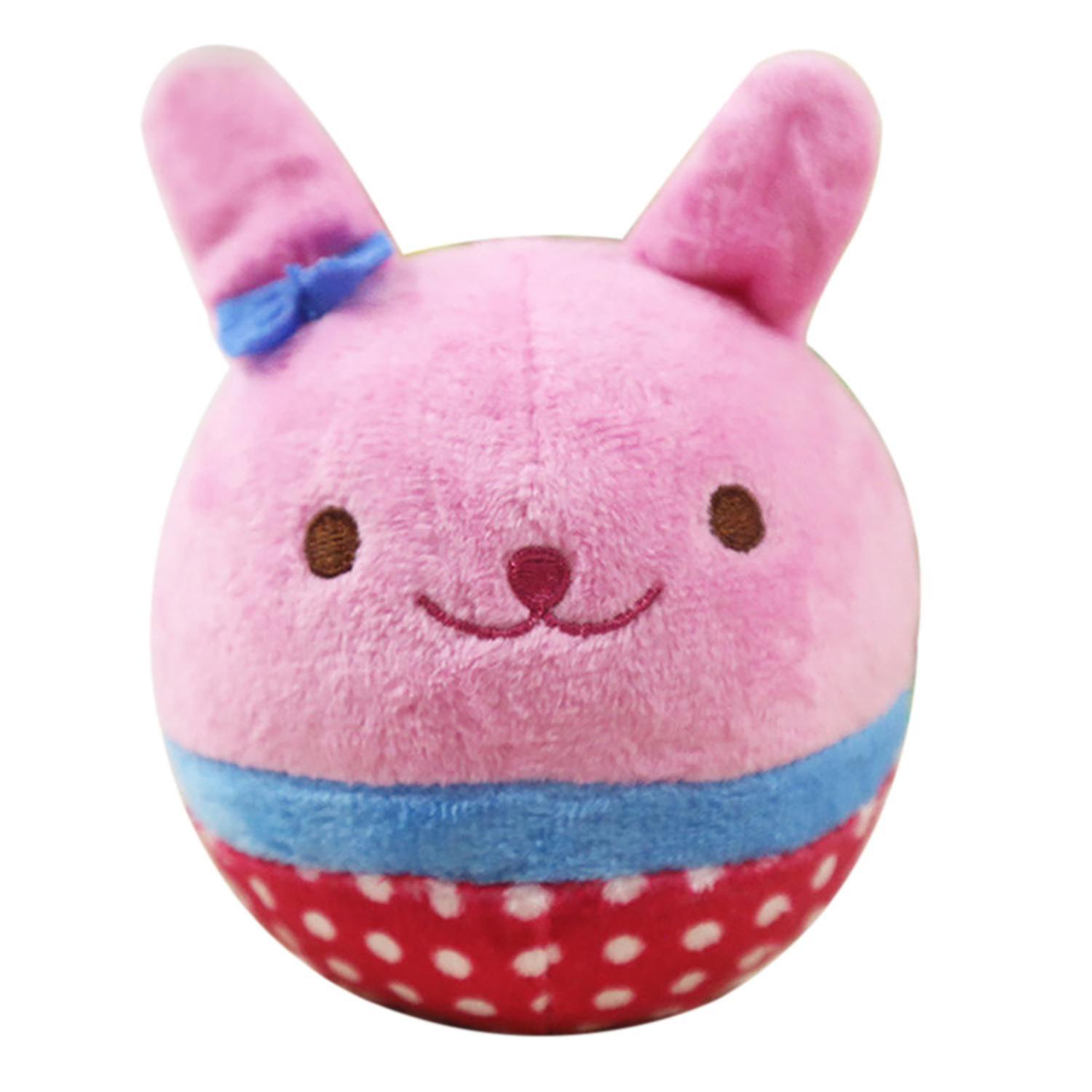 ZHOUBA Puppy Squeaker Ball Plush Easy-cleaning Soft Comfortable Dog Chewing Squeaker Ball for Kennel
