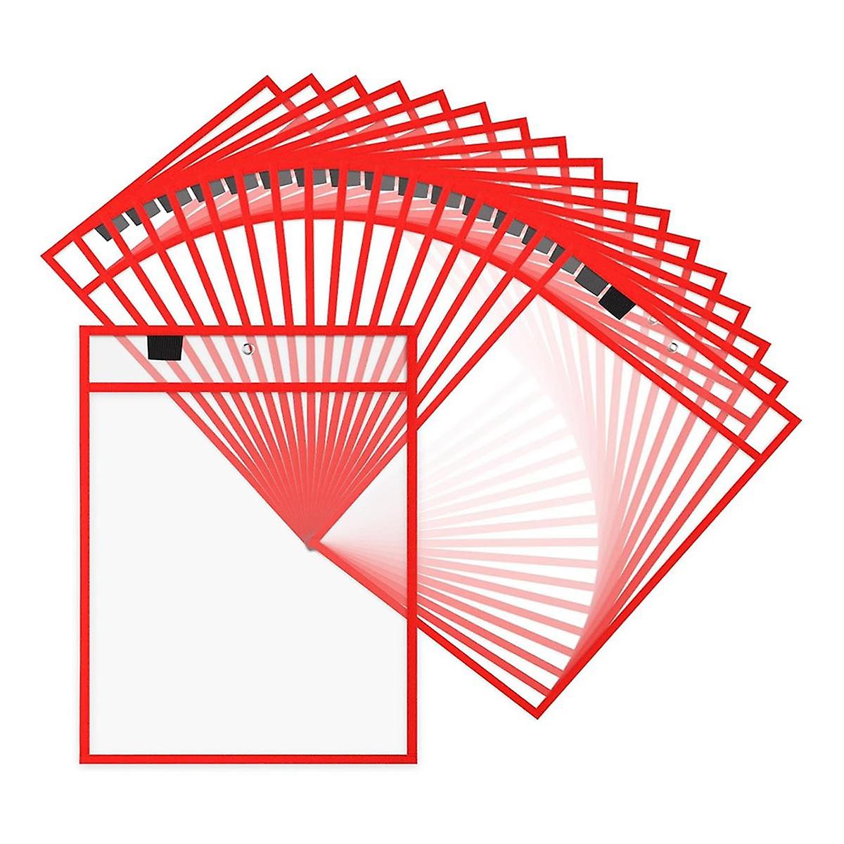 25 Piece File Folders 9 X 12 Inch Work Note Holder Dry Erase Pockets for Teachers Work Classroom Or