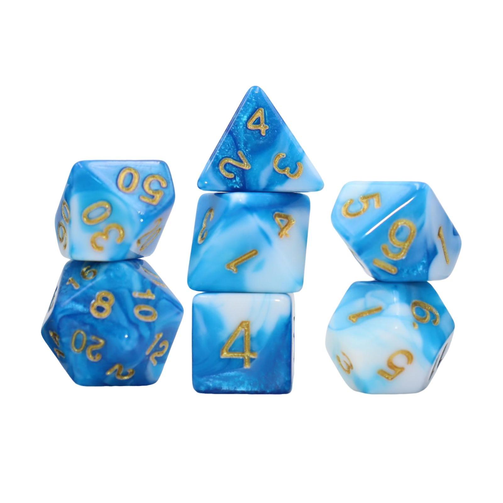 7 Pieces Polyhedral Dices Multisided Dice RPG Dice Set Dices Set for Parties