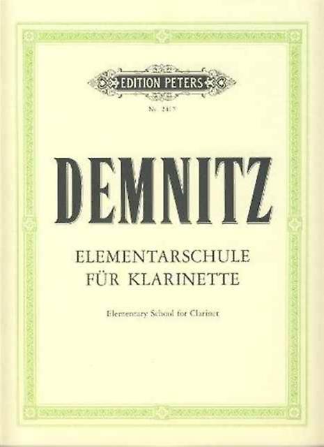 Elementary School For Clarinet by Edition Peters Paperback Book