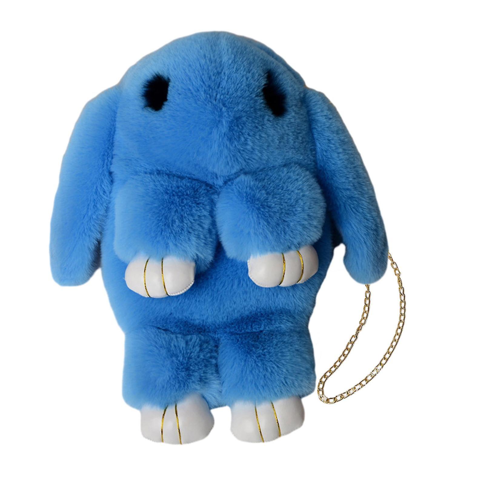 Sac Messenger Cartoon Bunny Shapr Furry Fluffy Soft Touch Peluche Chaîne Bandoulière Grande Capacité Fermeture à Glissière Lady Shoudler Sac Bandou...