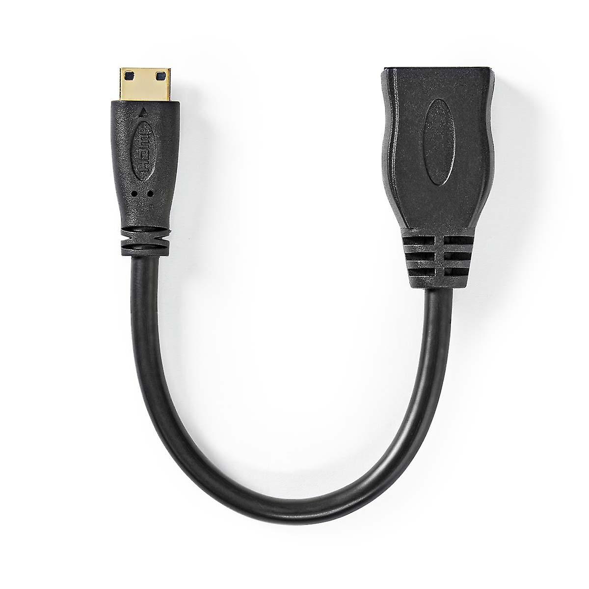 High Speed HDMI ™ Cable with Ethernet | ™ HDMI Mini Connector | ™ HDMI Output | 4K@30Hz | 10.2 Gbps | 0