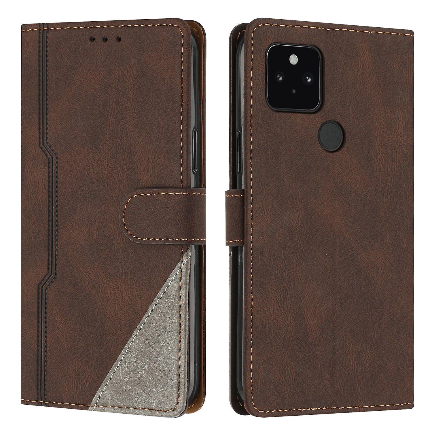 Leather Magnetic Clasp Case with Flip Wallet Stand Function Cover for Google Pixel 5