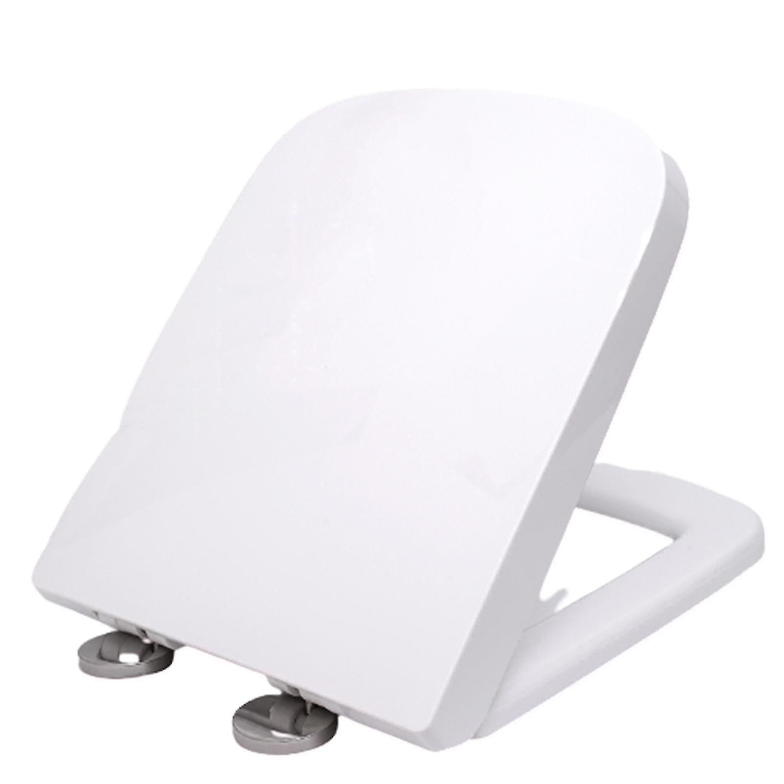 Heavy Duty Square Toilet Seat Soft Close Quick Release Top Fix Hinge Easy Clean