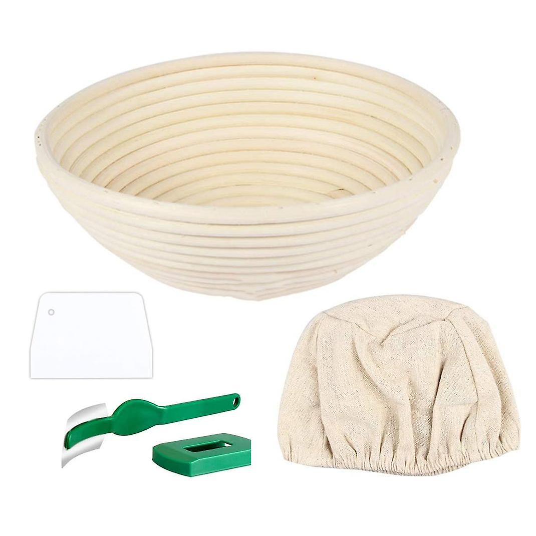 Bread Basket with Fabric Dough Scraper