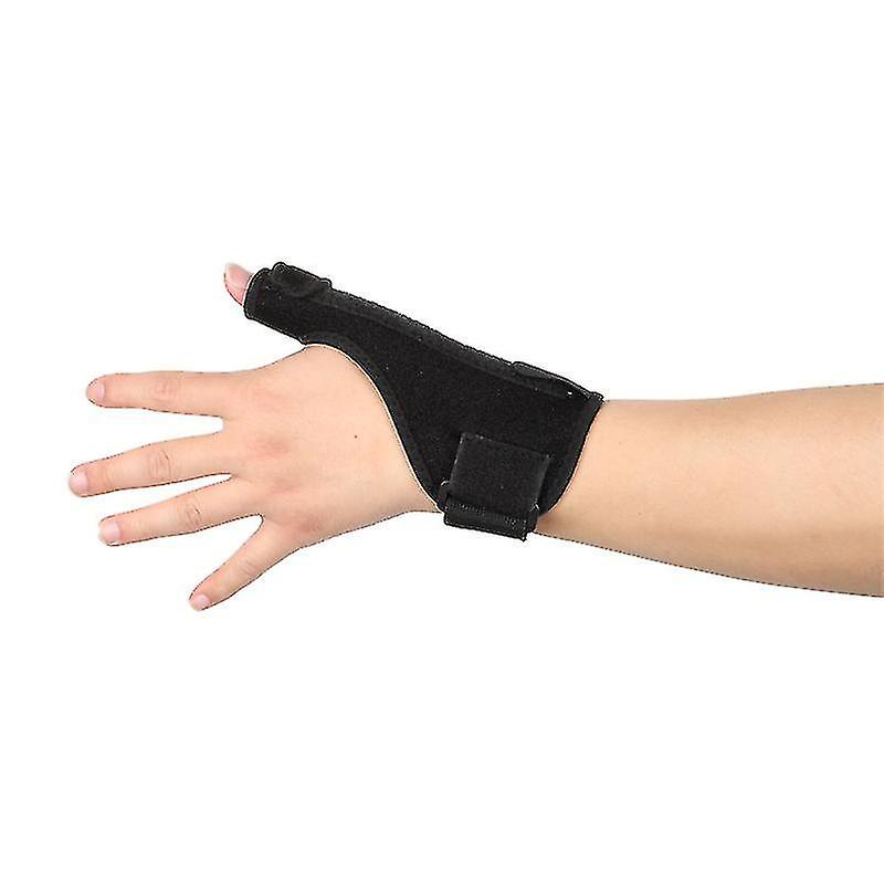 Left And Right Hand Reversible Thumb Splint Support Bracket One Size2pcs-black