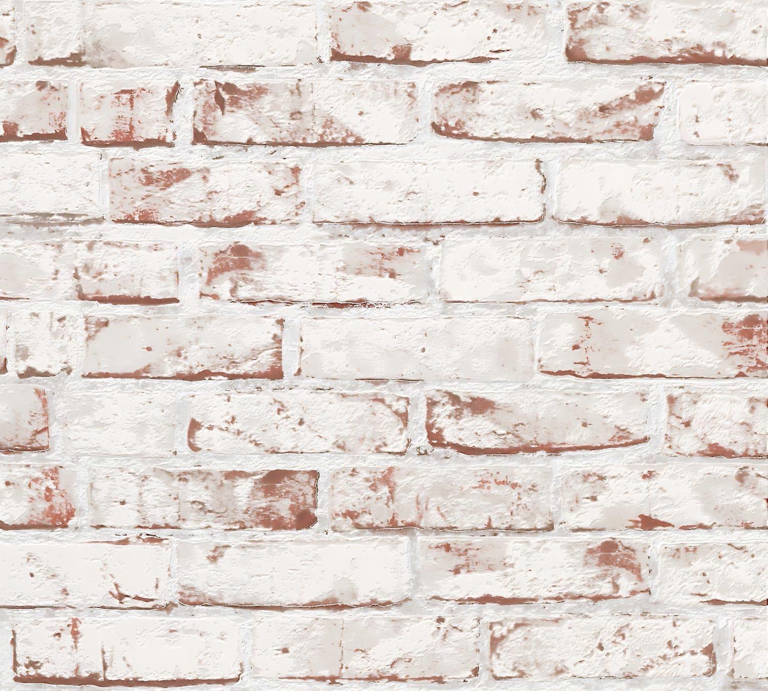Stone tile non-woven wallpaper wall Profhome 907813-GU smooth with nature-inspired pattern matt red brown