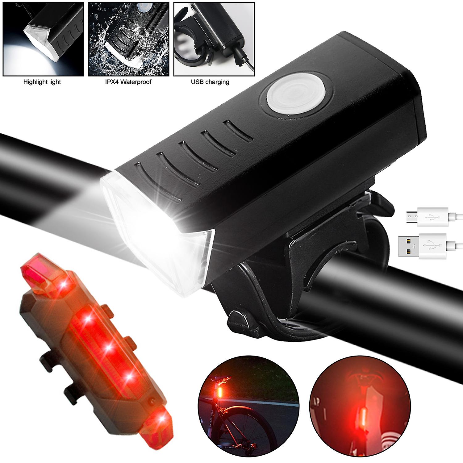 Mini Led Front Bike Light Xpg Led Usb Charging Bicycle Lamp With Built-in Battery Cycling Torch Light With Taillight