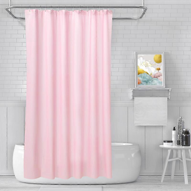 Solid Textured Organic Cotton Shower Curtain Blush 70"x70"PINK