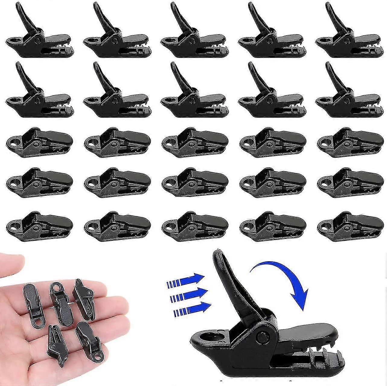 25pcs Plastic Tent Clips Windproof Awning Clip