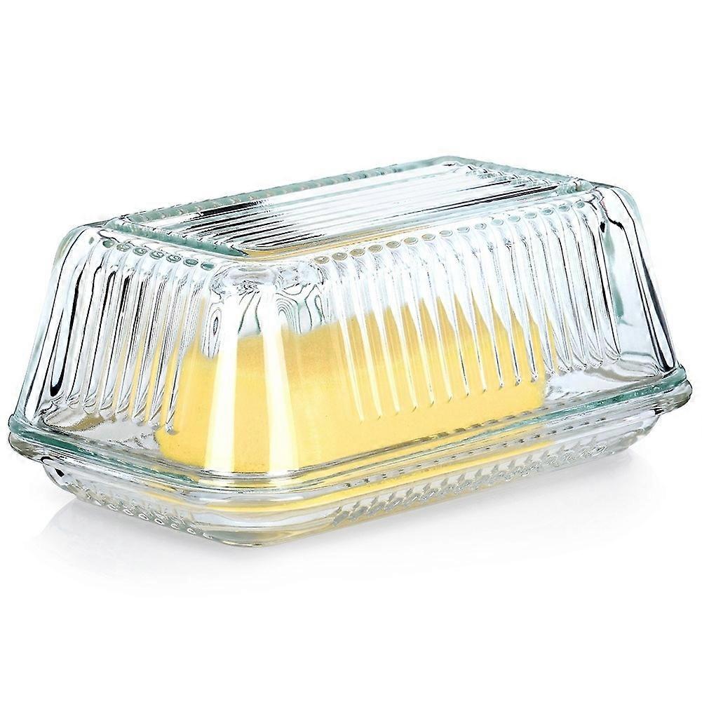 Glass Butter Box - Classic Shape for Storage and Serving