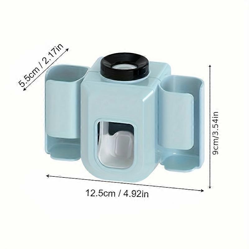 Premium Automatic Toothpaste Dispenser & Toothbrush Holder - Effortless Touch-Free Squeezing, Wall-Mounted, No-Drilling, Space-Saving, Electric Toothb