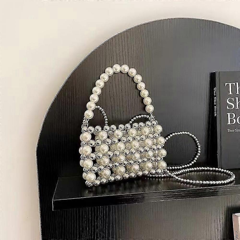 Handbag - woman's -  Handwoven Pearl Clutch