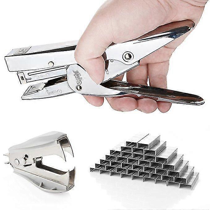 Stapler,with 1000 Staples And Remover Set 20 Sheets Capacity Full Desktop Office Size Work1pcs