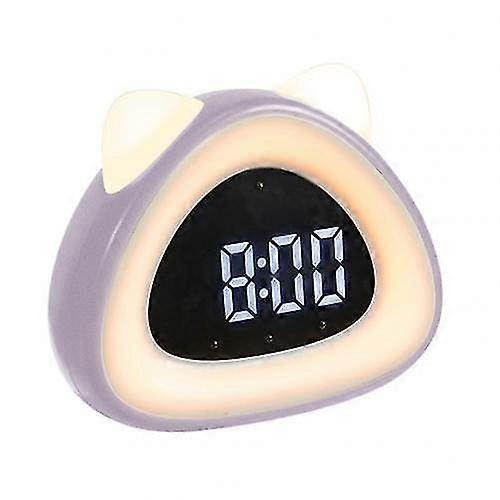 GYFDYM Cute Cat Ear Shape Alarm Clocks Digital Display Bedside Table Clocks With Night Lighttemperature Monitor Desktop Alarm Clocks