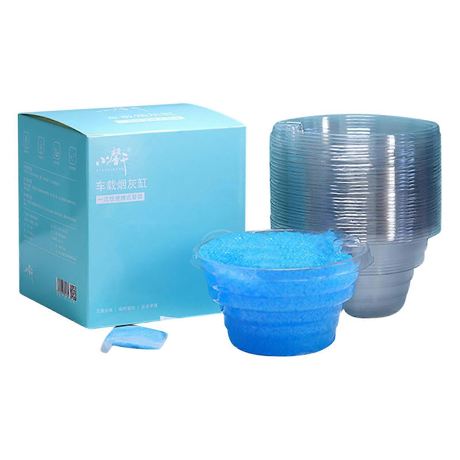 Disposable Cigarette Ashtray With Ash-Absorbing Cream - Reduces Soot Lifting - Quick Extinguishing - Use In The Car