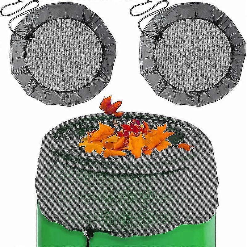 Rain barrel net 2 pieces adjustable rain barrel protection net rain barrel covers with adjustable