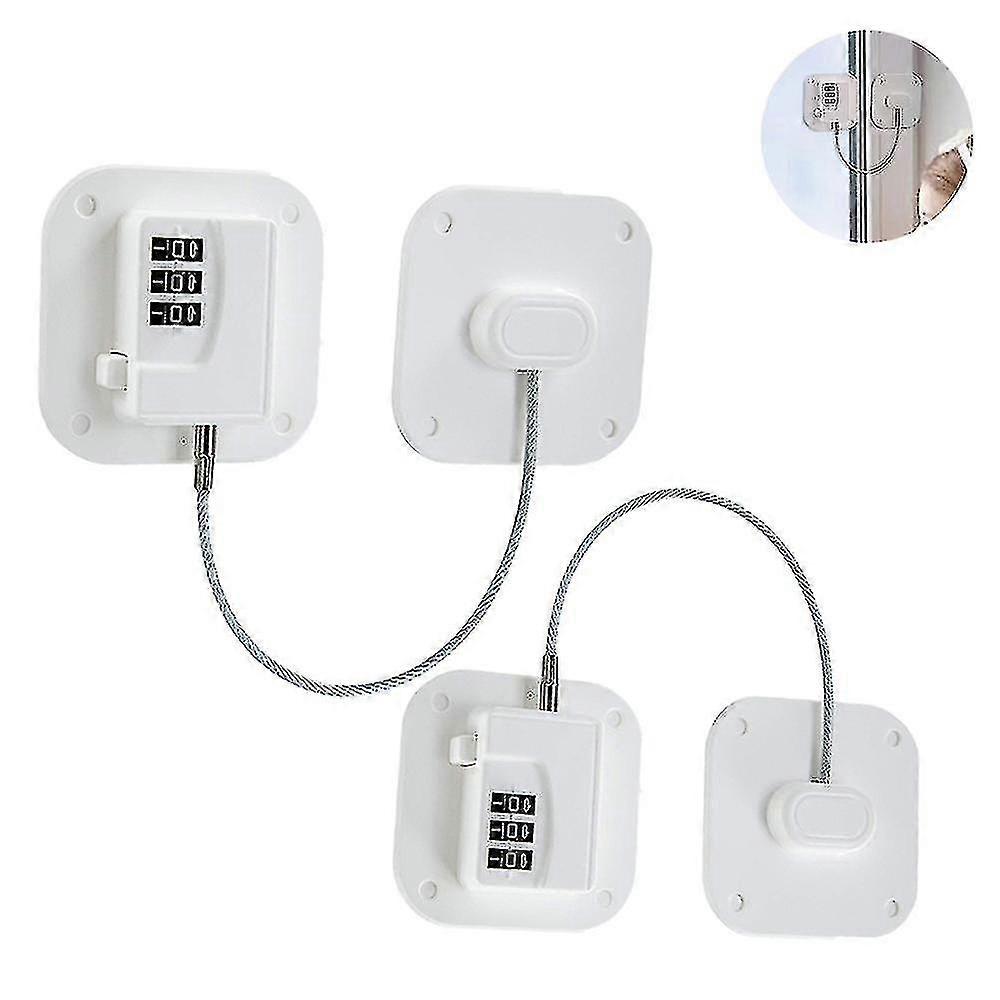 2pcs Refrigerator Lock-heavy Duty Combination Fridge Chirdren Lock Fg