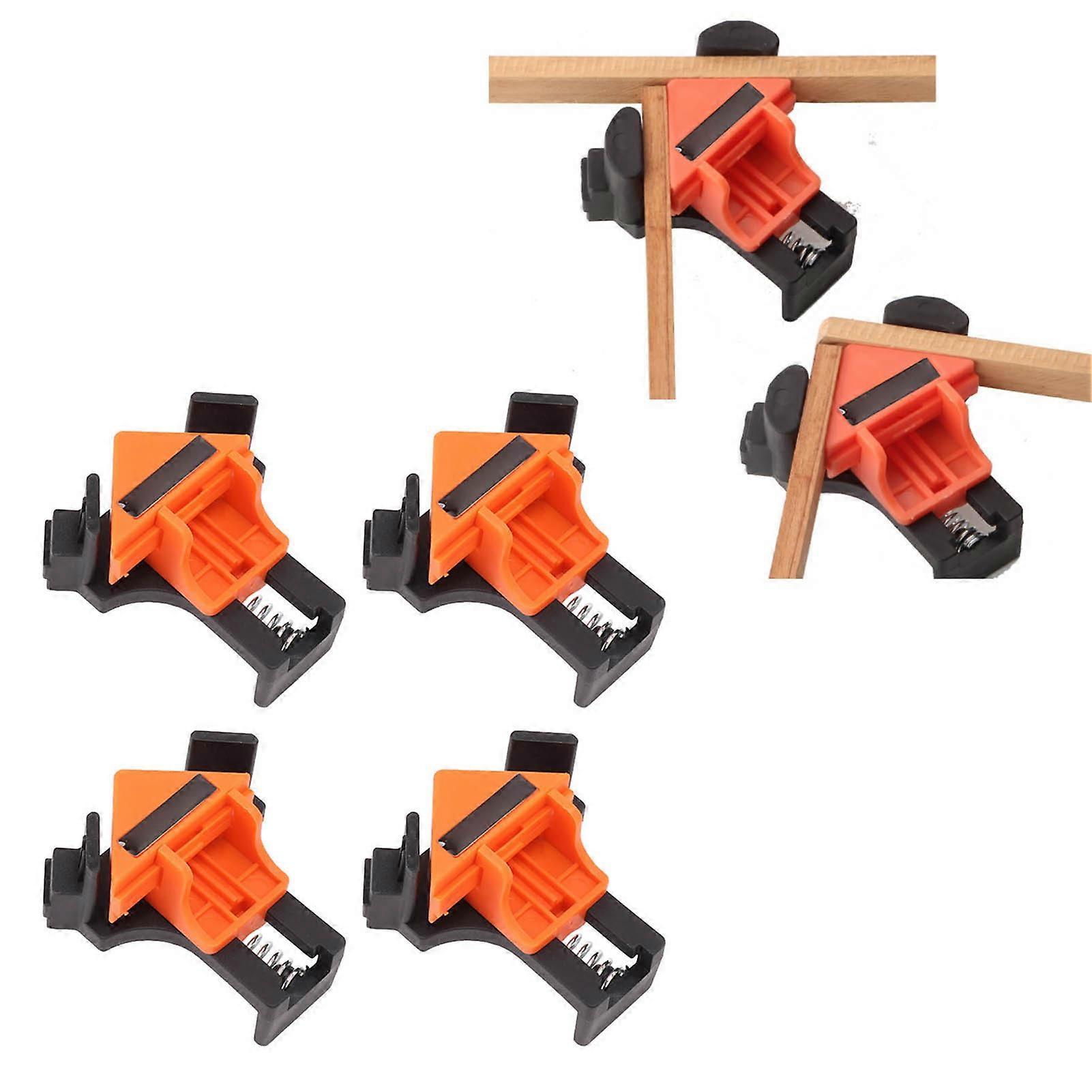 4PCS Right Angle Clip Spring Load 90 Degree Corner Clamp for Woodworking Punching Installation