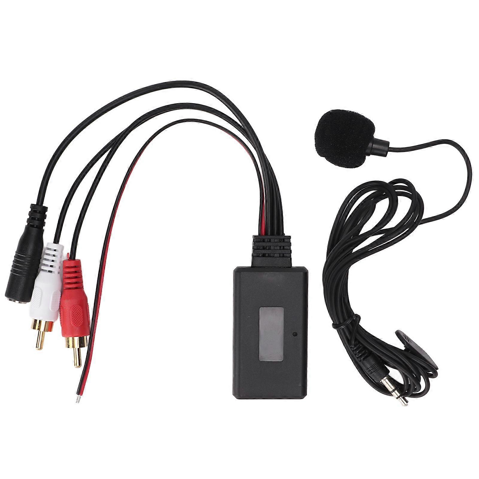 Voiture Bluetooth5.0 AUX Module Microphone Mains Libres ABS Anti-Usure pour Pioneer 2RCA YEMAA