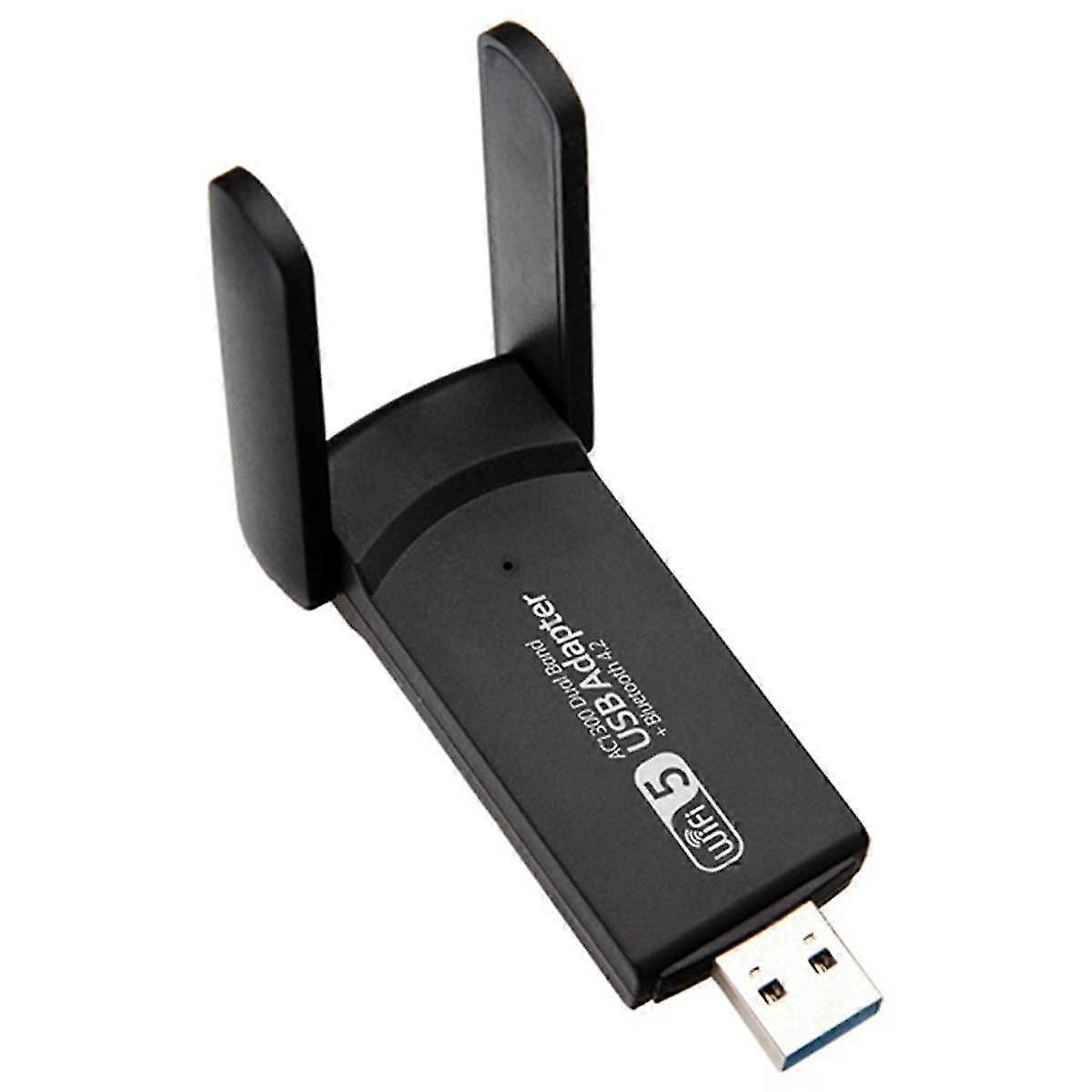 1300 Mbps USB WiFi-adapter USB 3.0 trådløs dongle 2.4G & 5G Dual Band 2-i-1 trådløst netværkskort til stationær computer