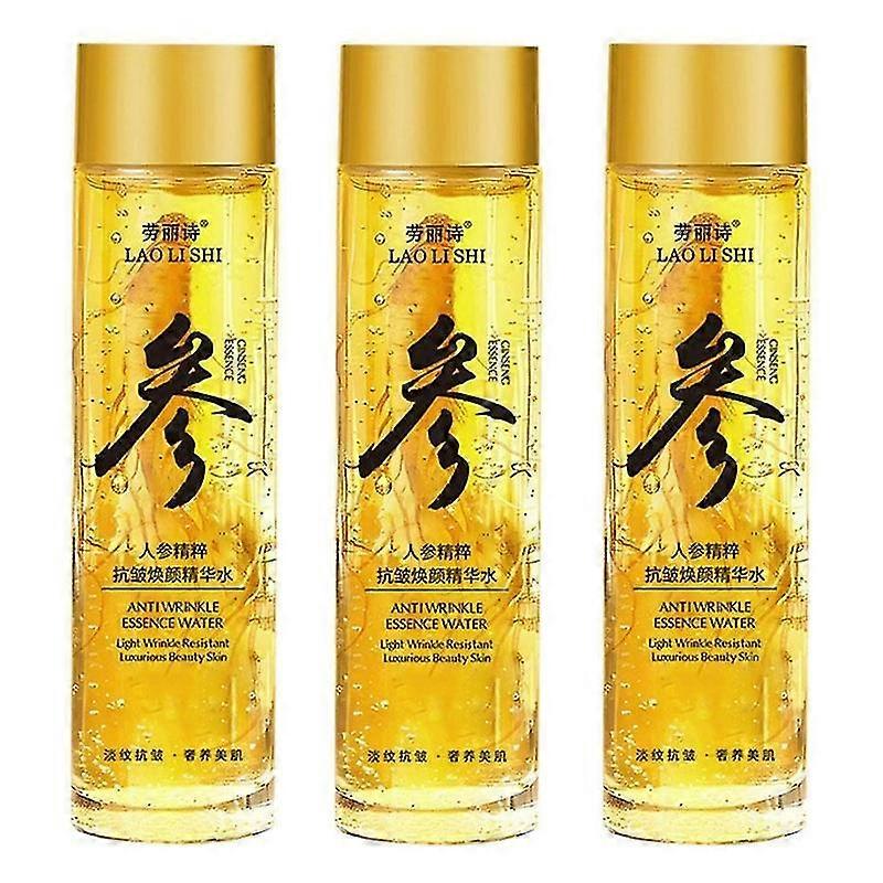 3 قطع 120 مل الجينسنغ الببتيد مكافحة الشيخوخة جوهر الذهب بولي ببتيد مصل الجلد جوهر النفط