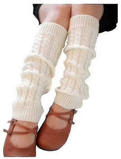2024 1 paire tricot hiver thermique chaud jambières jambières-chaussettes longues bottes poignets topper legging