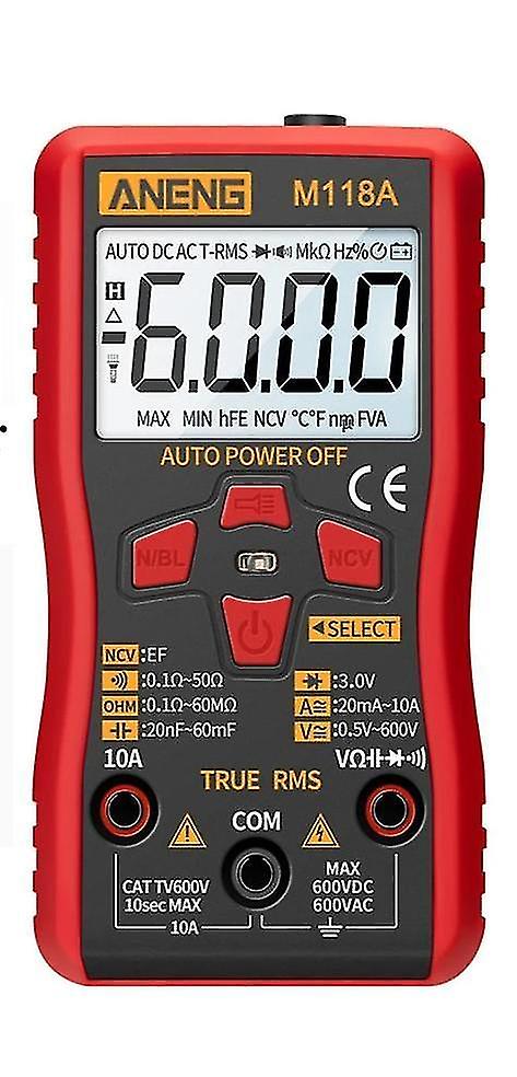 Electrical Testing Tool Accessories Digital Mini Multimeter Tester Auto True Rms Tranistor Meter With Ncv Data Hold