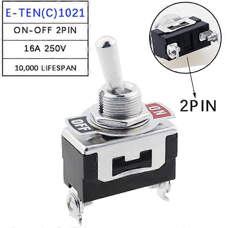 Mini Auto Toggle Switch AC 250V 16A 234612 Pin ON-OFF ON-ON ON-OFF-ON 23 Position CopperSilver Contact