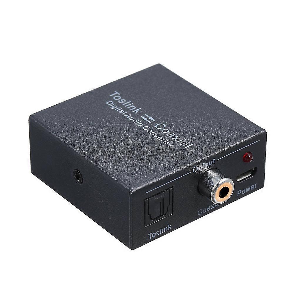 Digital 2-Way Audio Converter Optical SPDIF Toslink to Coaxial and Coaxial to Optical SPDIF Toslink Bi-Directional Swtich Digital Audio Converter Spli
