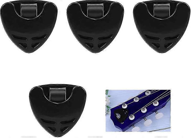 Heart-Shaped Guitar Pick Clips with Self-Adhesive Holders