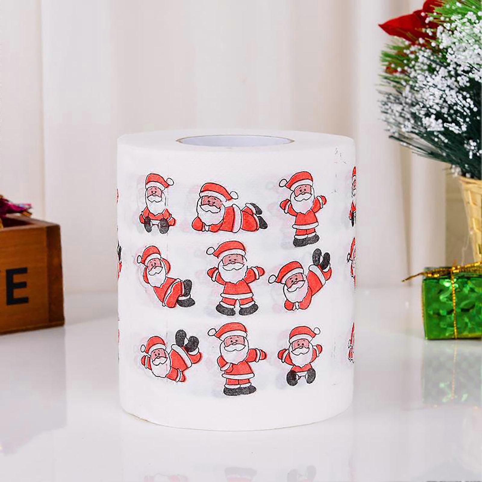 Funny Christmas Toilet Paper with Premium Pure Wood Pulp Material Suitable for Home Restaurant