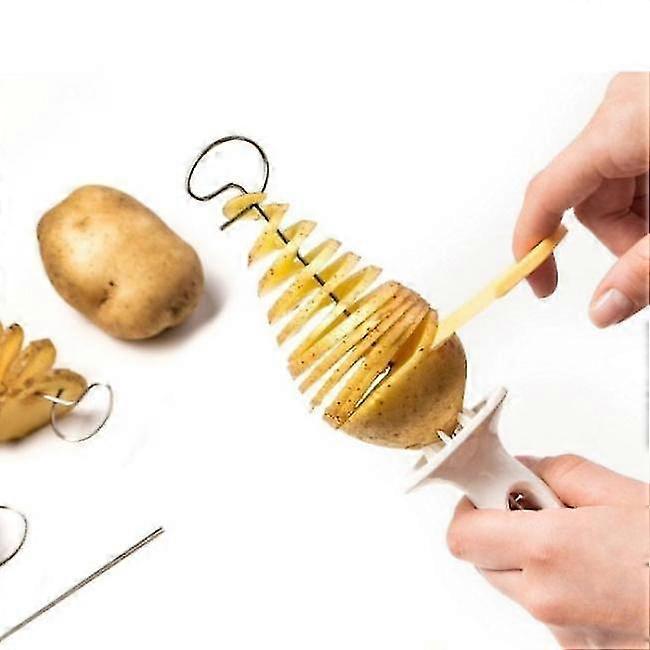 Spiral potato chip tool, make potato spirals Silver one size