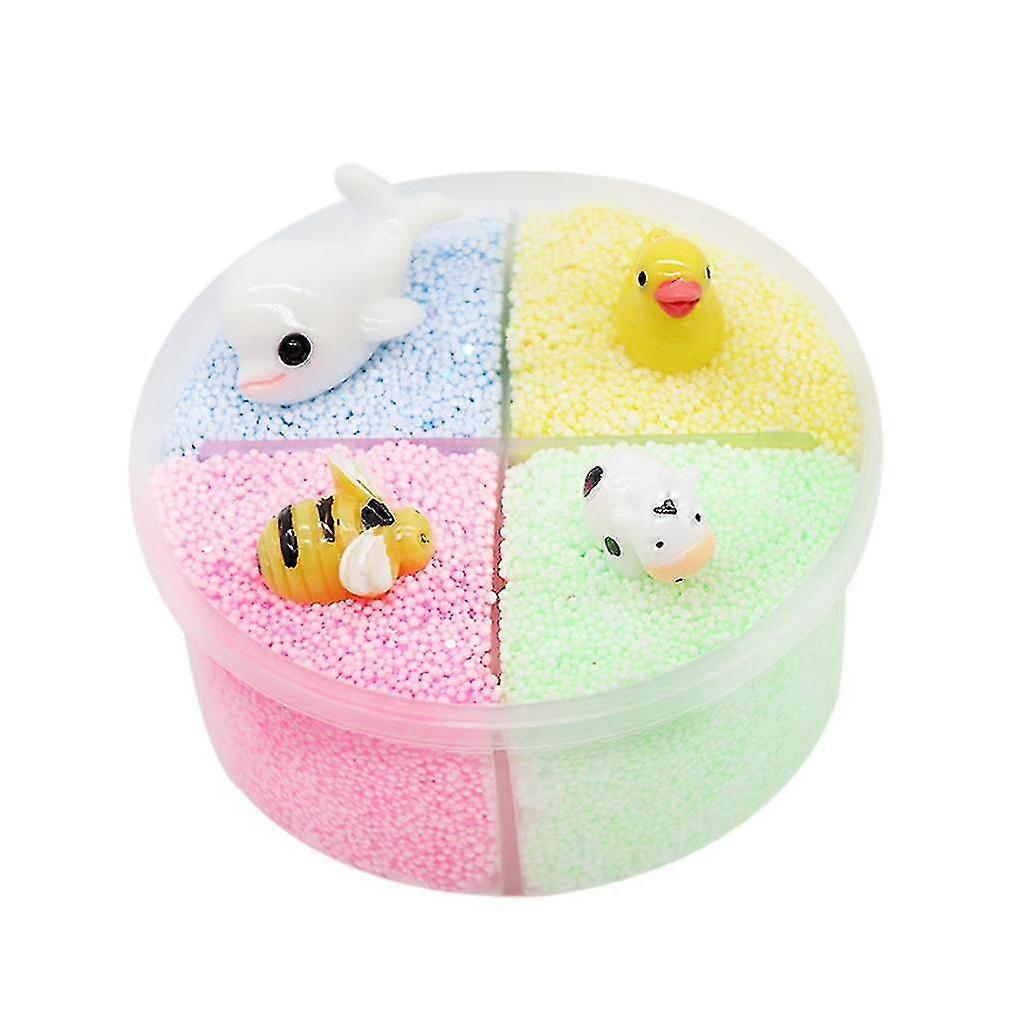 Christmas Gifts Beautiful Color Mixing Mud Puff Slime Putty Scented Stress Kids Clay Toy 120ml C
