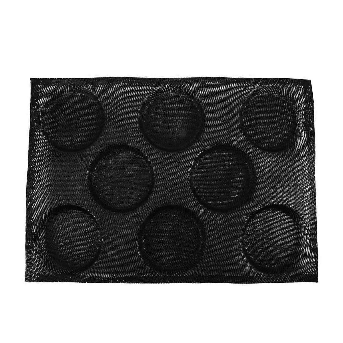 8 Holes Hamburger Bun Pans for Baking Mesh Silicone Bread Pans for Baking Non Stick Perforated Baki