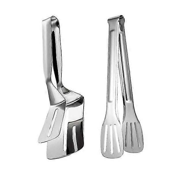2 Pcs Pancake Turner Spatula Double Grip Spatula Multifunctional Flipping Spatula Fried Steak Clamp