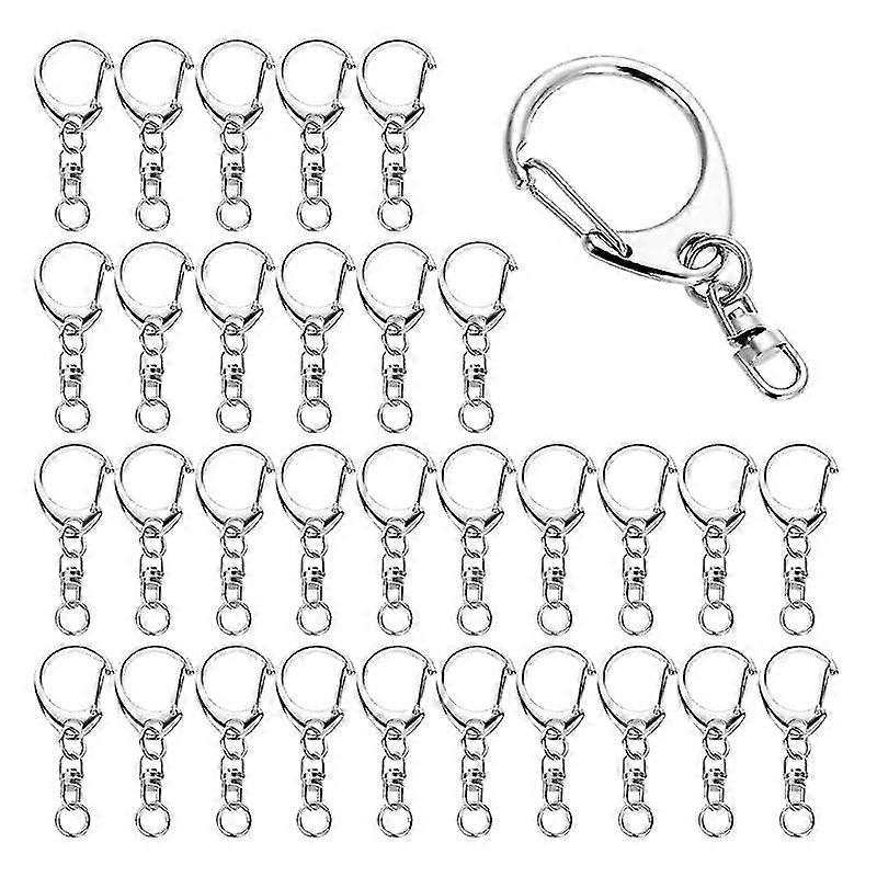50pcs D Snap Hook Keychain Rings Bulk For Keychain Making And Sewing Project