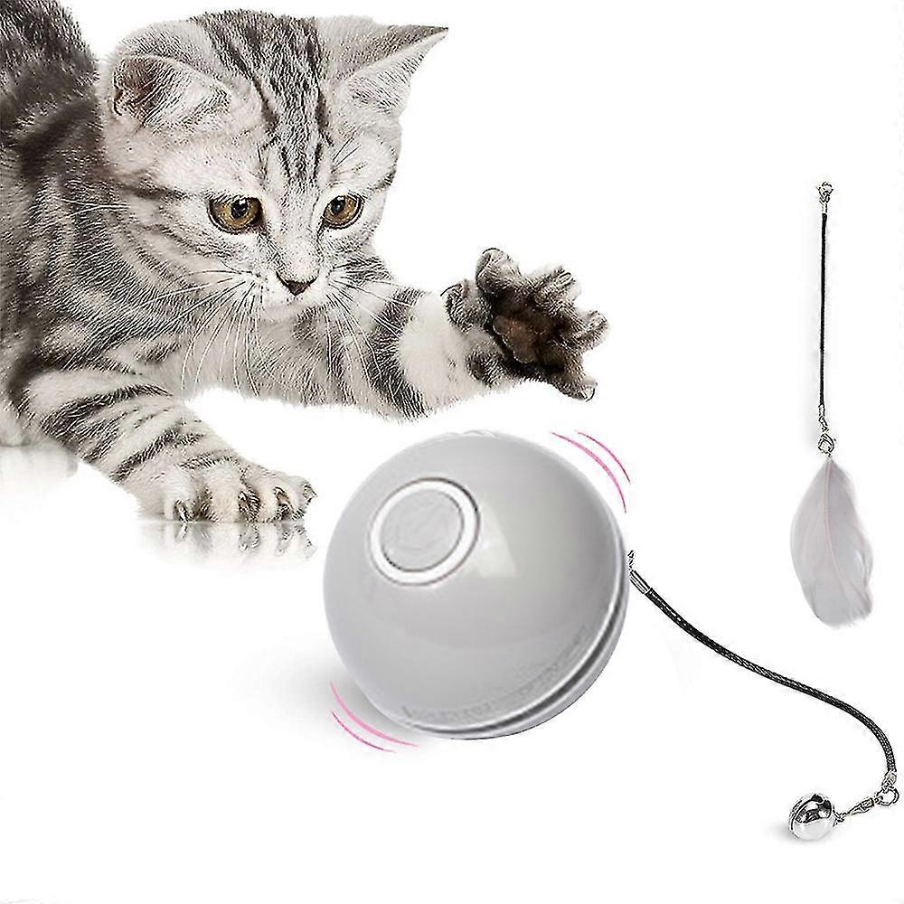 Interactive Cat Toys Compatible With Indoor Cats, Automatic Rolling Kitty Toys